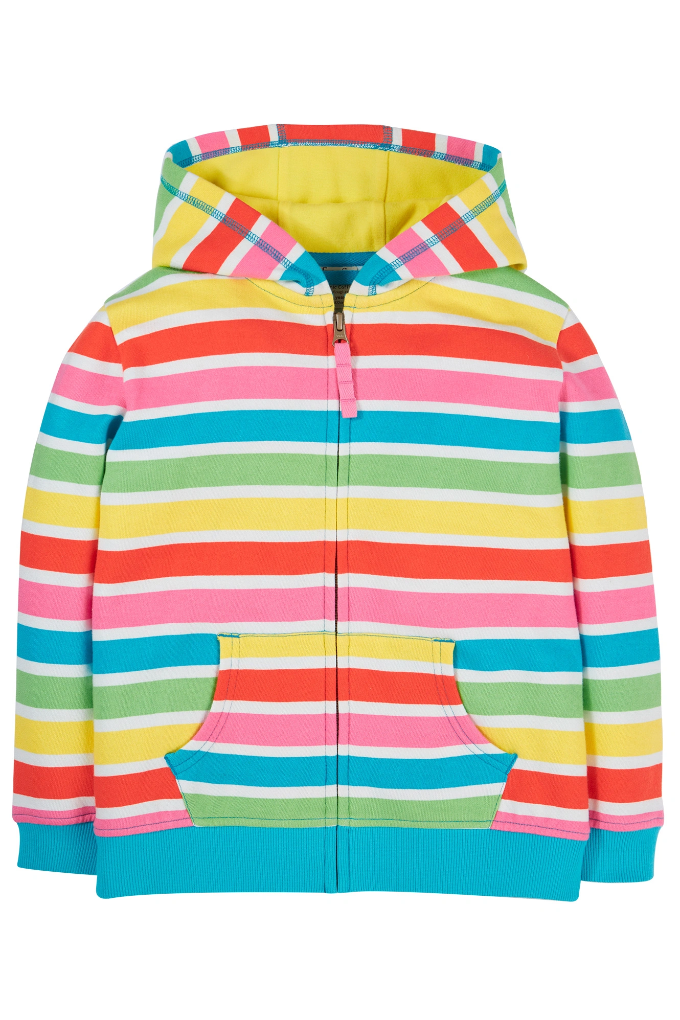 Kapuzen-Sweatjacke RAINBOW gestreift in bunt