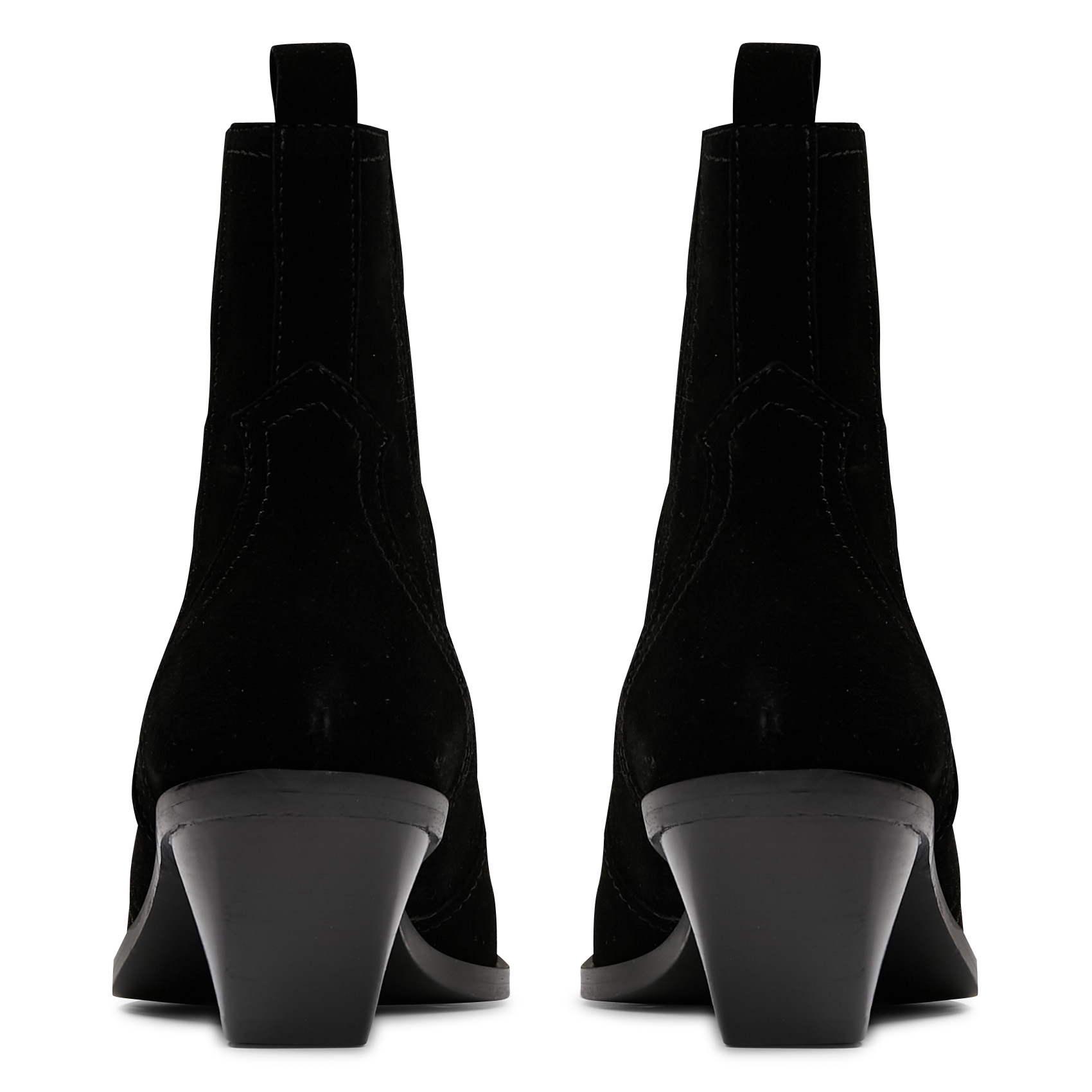 RACHEL - Bottines à talons en cuir velours | Noir
