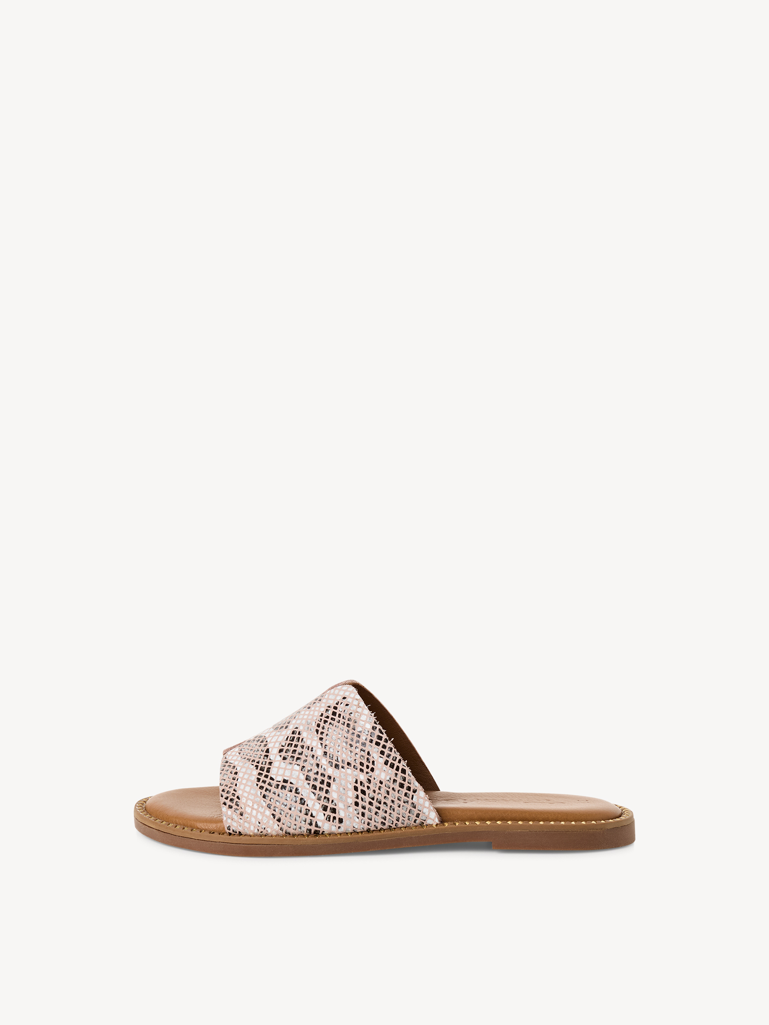Leren Slipper - beige
