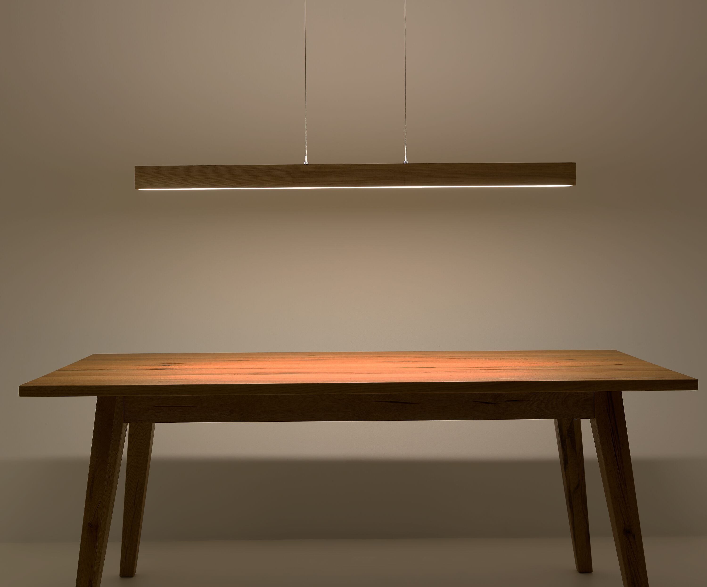LIGA Hängeleuchte - Natur / B: 132.0 cm x T: 5.0 cm