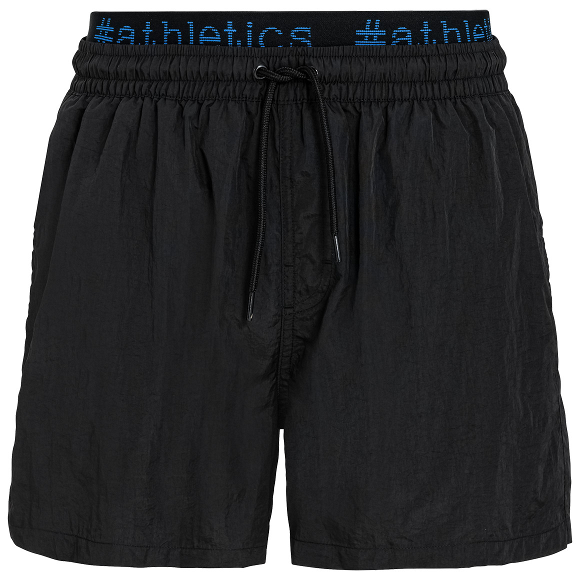 Herren Badeshorts mit Netzinnenhose schwarz
