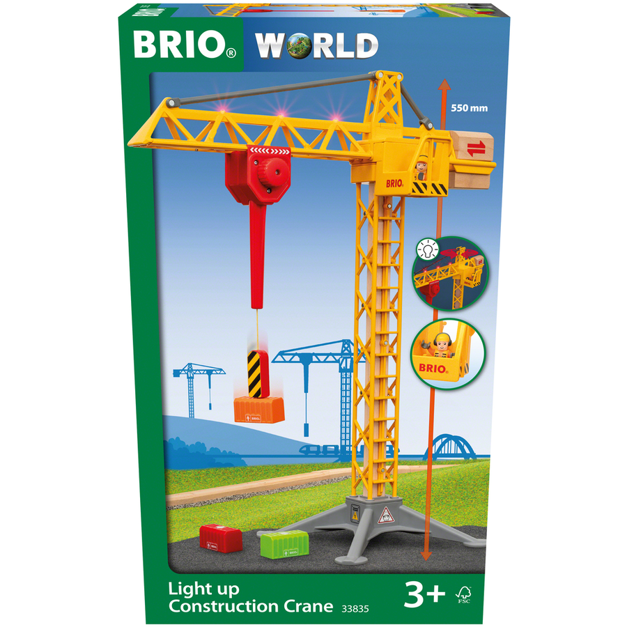 BRIO® WORLD Großer Baukran mit Licht