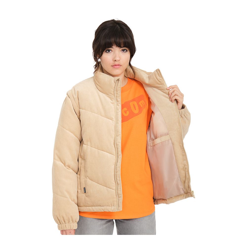 Volcom CORD'N PFF - Doudoune Femme khaki