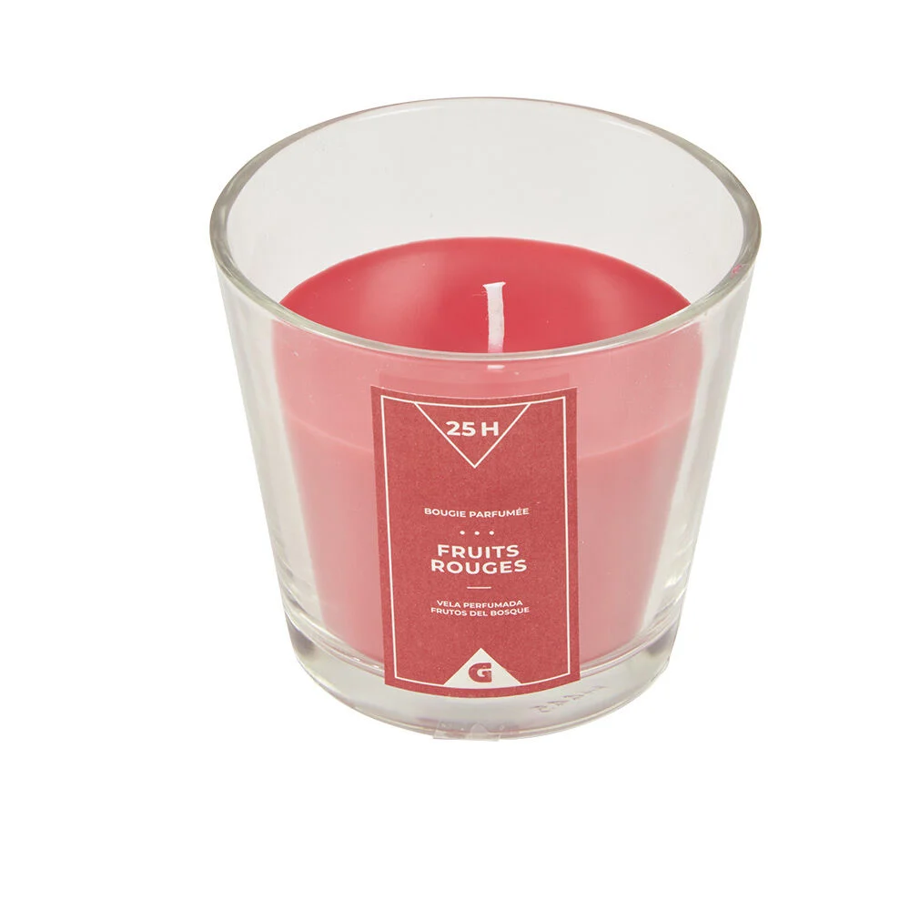 Bougie dans verre senteur fruits rouges Ø9xH.8.3cm