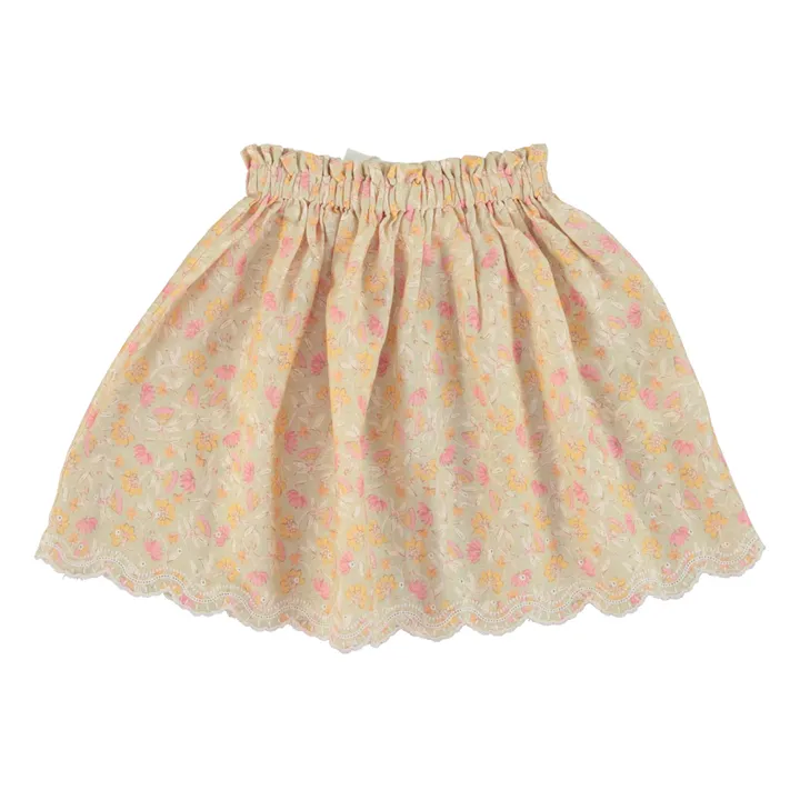 Bebe Organic Jupe Fleurie Ingrid | Abricot