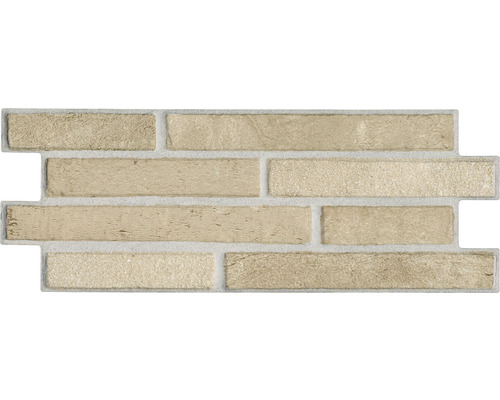 Porseleinen steengoed gevelsteen Klimex UltraStrong Lange Baksteen Sahara crème 40x16,6 cm
