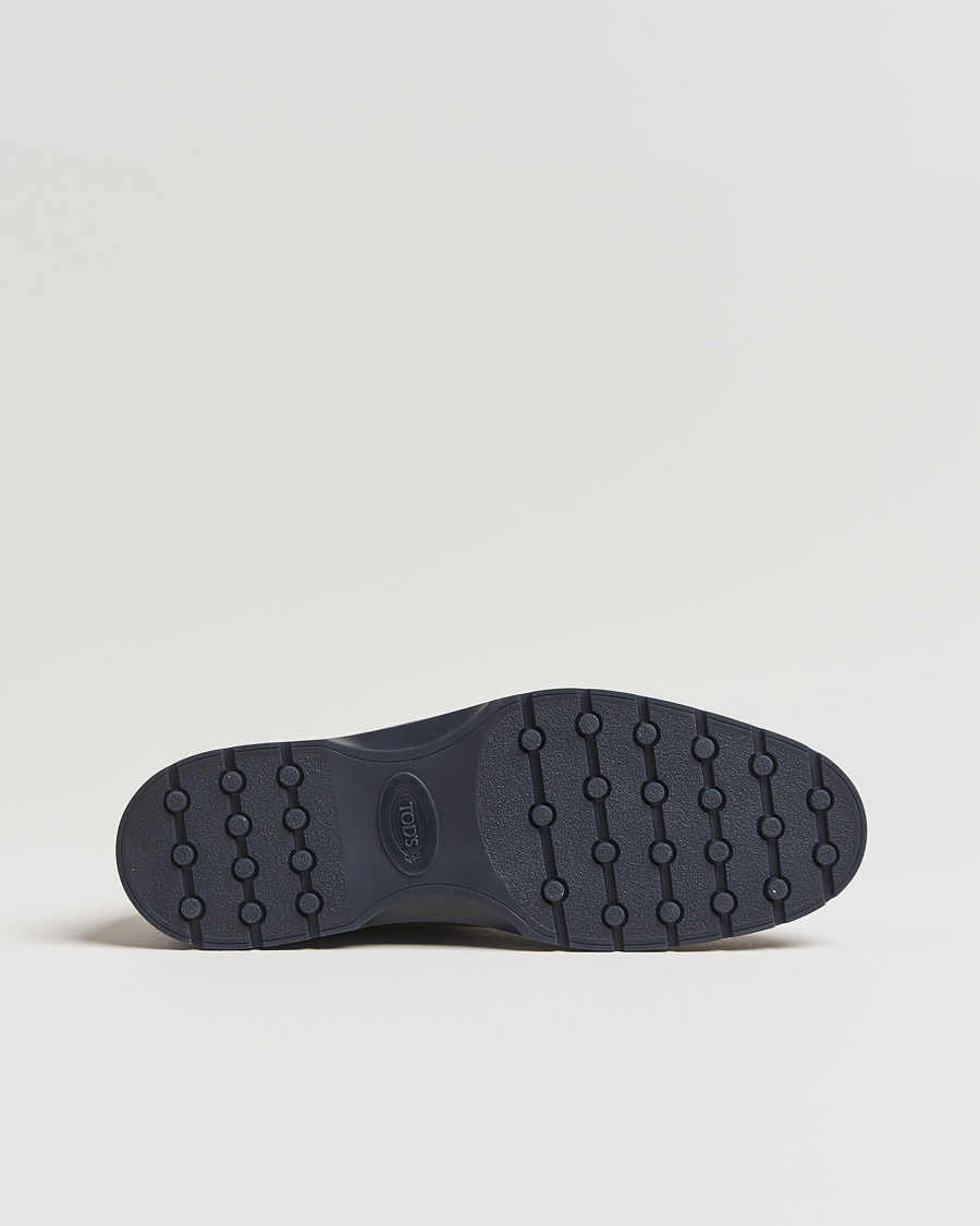 Tod's Polacco Moc Desert Boots Navy Suede