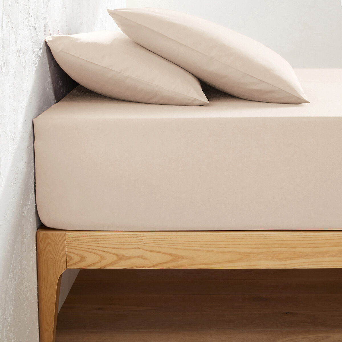 LA REDOUTE INTERIEURS<br>Lençol de baixo liso em tecido tergal, dobra de 32 cm, Scenario