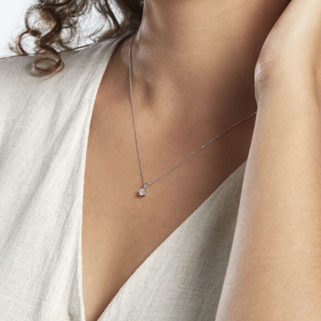 Collier Victoria Platine Blanc Diamant