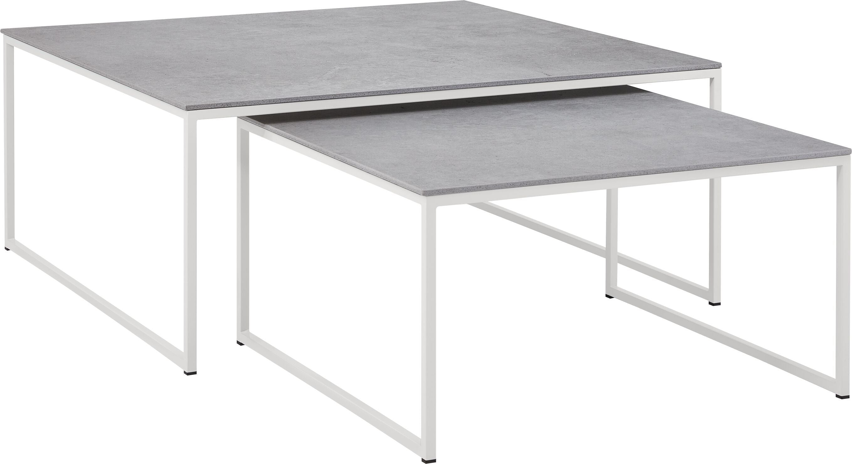 AVEA Salontisch - Kreta / grau / B: 65.0 cm x T: 65.0 cm x H: 35.8 cm