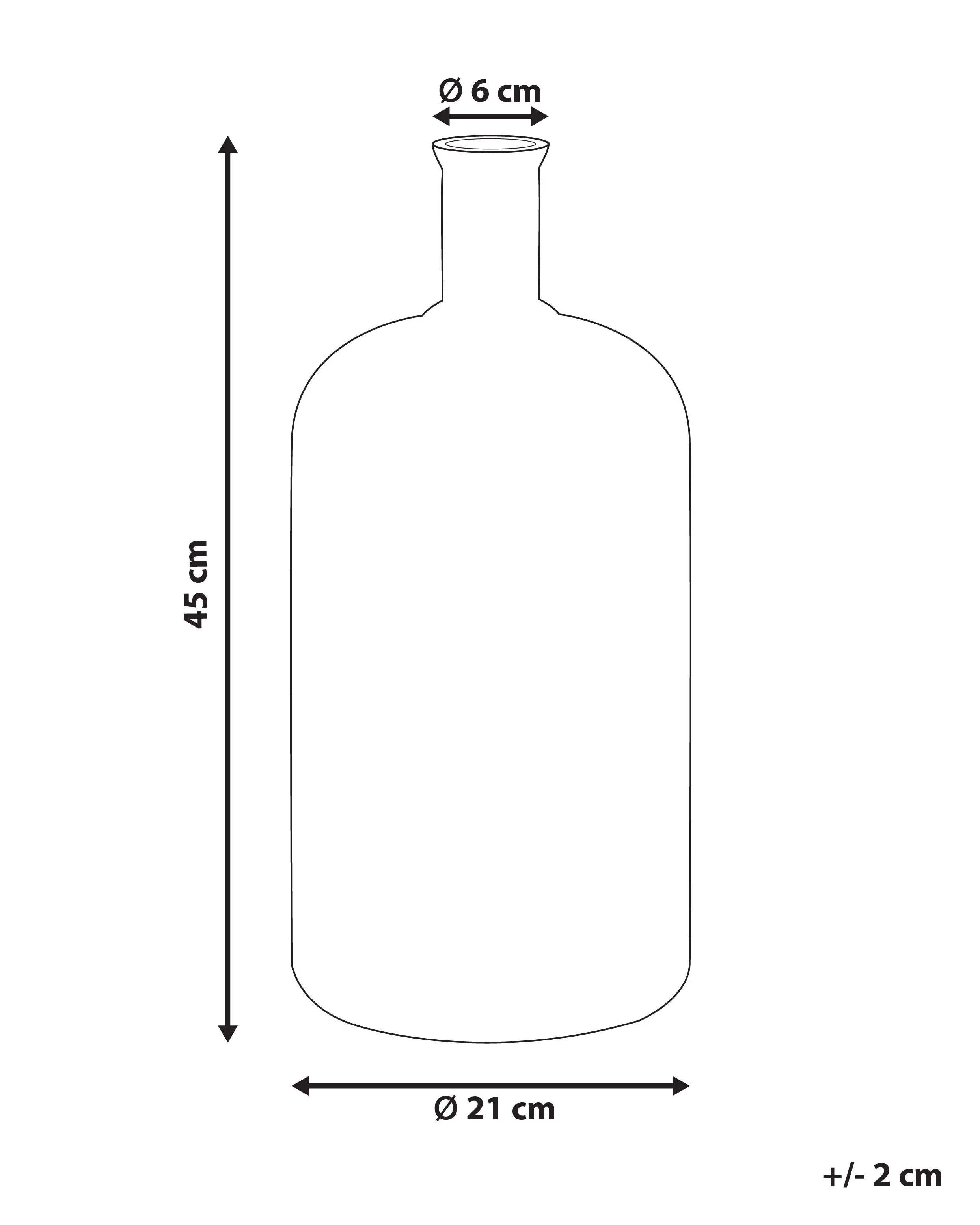 Bloemenvaas KORMA Glas 45 cm Smaragdgroen