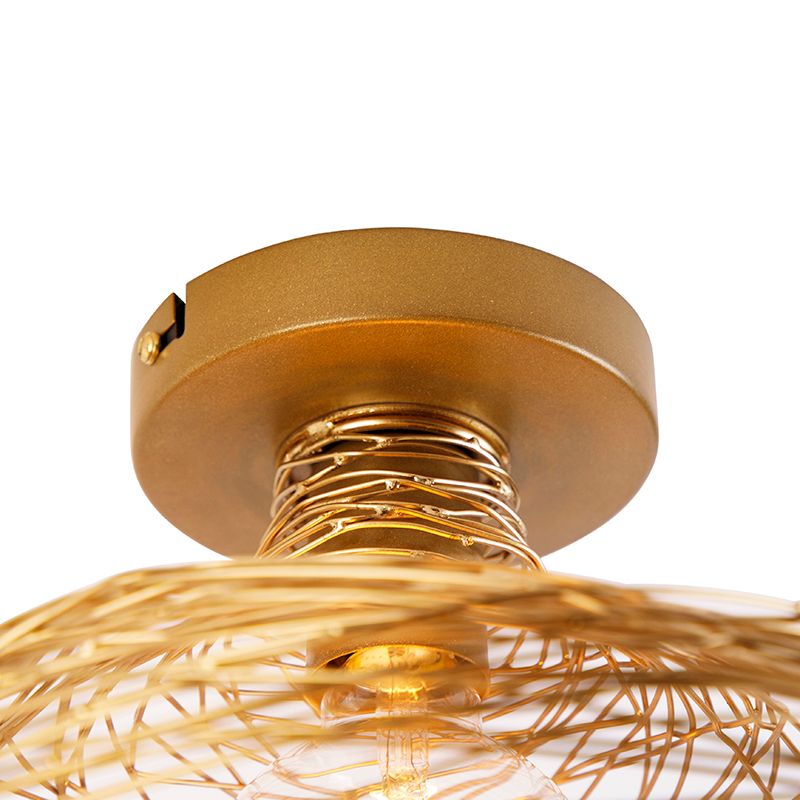 Design plafondlamp goud staal - Sarella