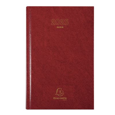 Agenda Raisin - 1 jour par page - 16,5 x 24,5 cm - disponible dans différentes couleurs - Exacompta