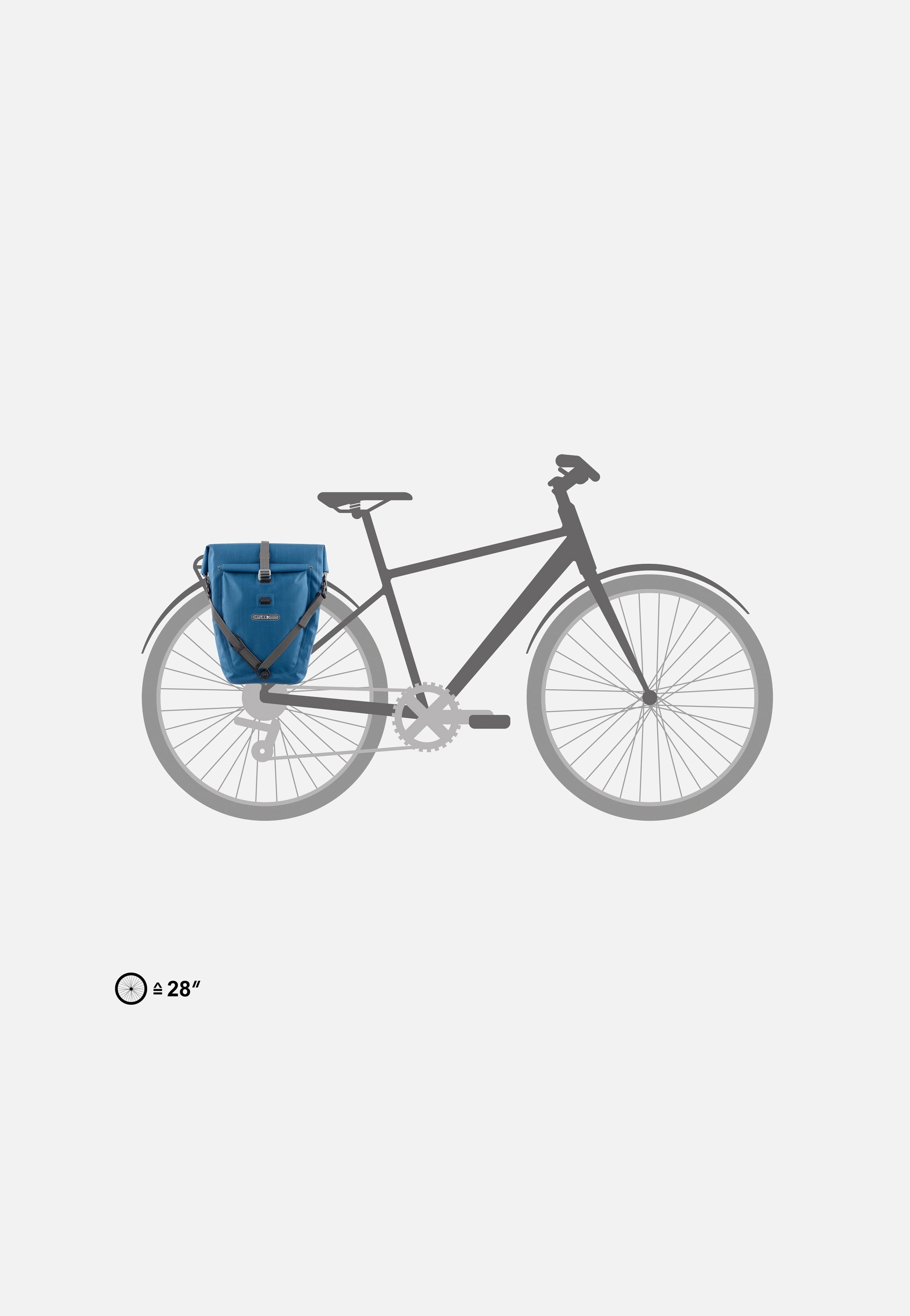 Back-Roller Plus Single QL2.1 Denim - Fahrradtasche