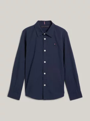 Camisa de algodão popeline elástico
