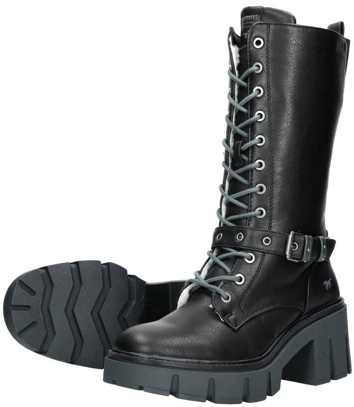 Mustang Veterschoenen Hoog zwart