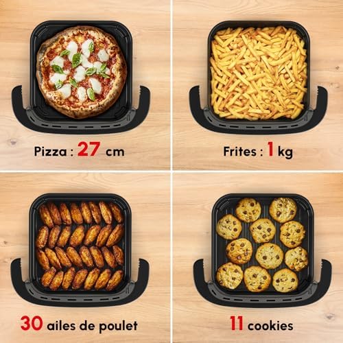 Moulinex Easy Fry air fryer, multicuiseur et four, 15 L, 9 programmes, friteuse sans huile, 3 niveaux de cuisson, compact, extra crisp, noir, AL556DF0, Acier Inoxydable : Cuisine et Maison