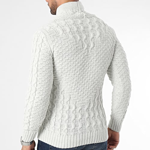 Pull Col Montant Blanc