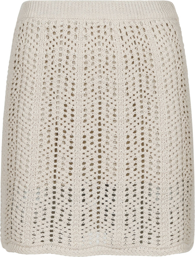 Neo Noir Clarke Crochet Knit Skirt Sand