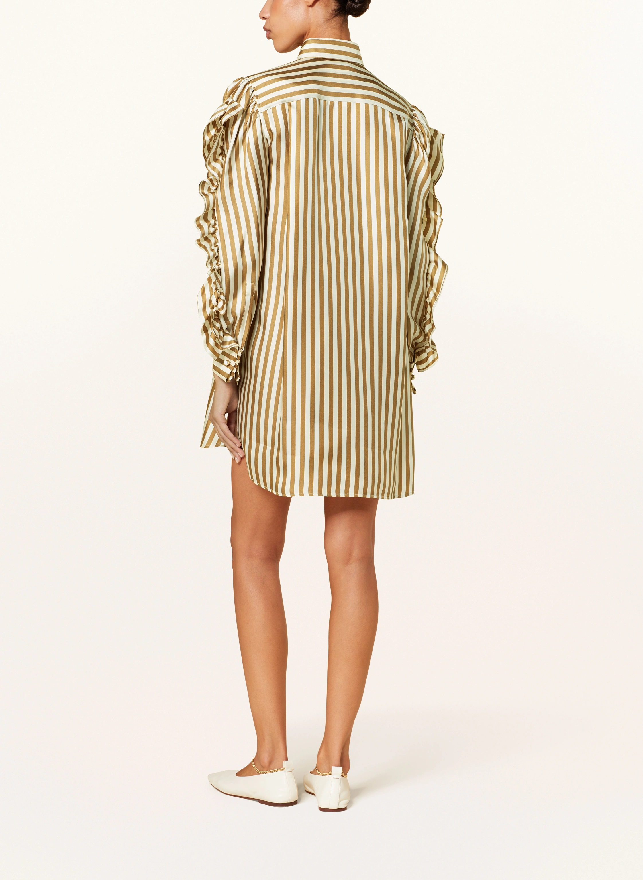 Max Mara Hemdblusenkleid MANNA aus Seide mit Rüschen