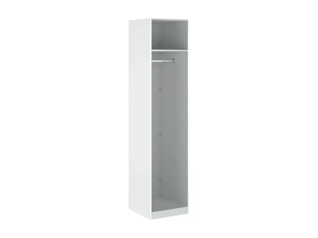 Grande Garde-robe Dquarant, Meubles de chambre, Penderie de plain-pied, Placard à vêtements, 58x50 h219 cm, Blanc