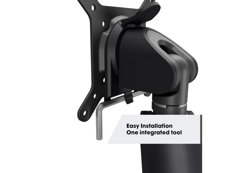 Vogel's Tischhalterung Momo 2137 Motion bis 20 kg – Schwarz Ergonomische Monitorhalterung für jeden Arbeitsplatz