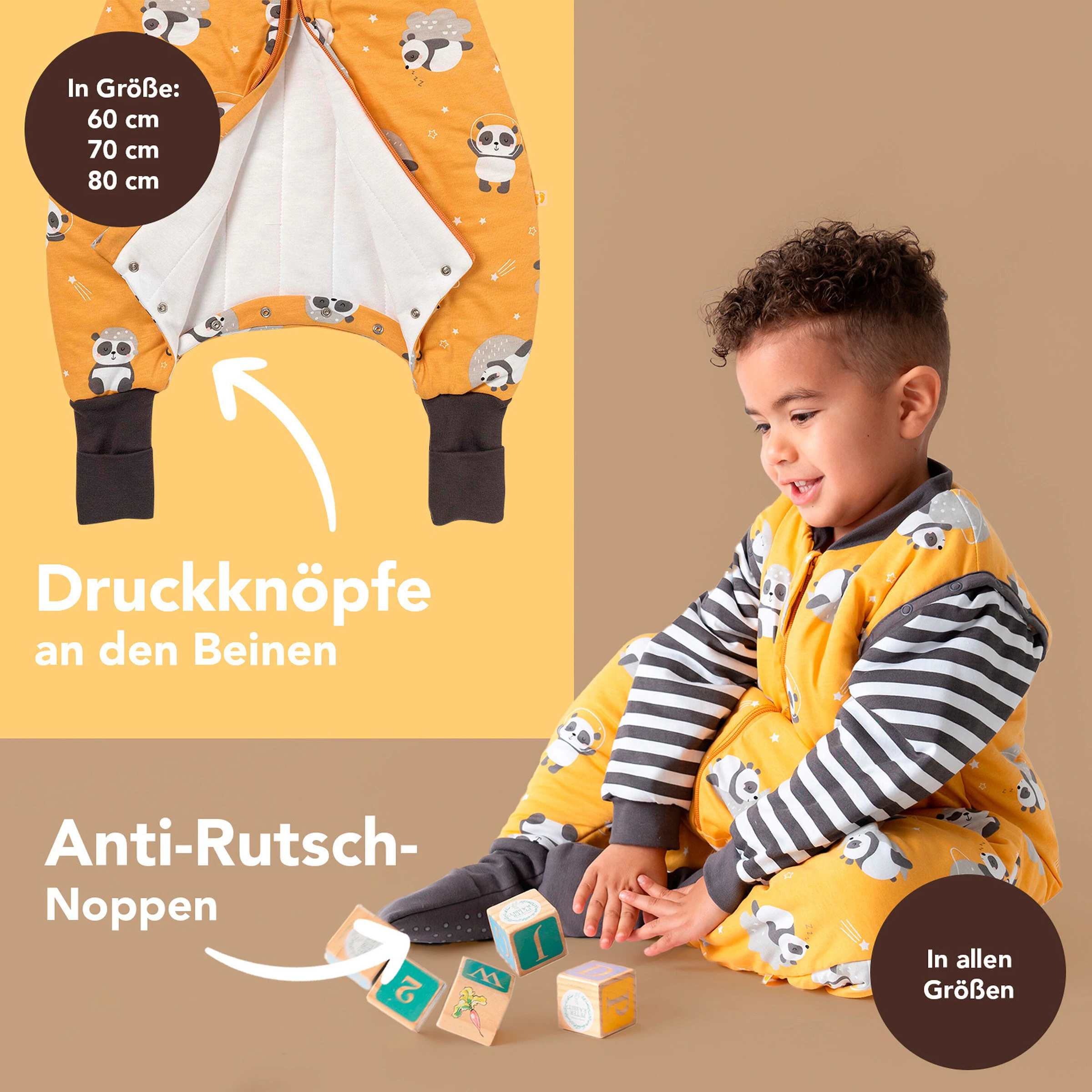 schlummersack Schlafsack mit Füßen 1.0 Tog Panda
