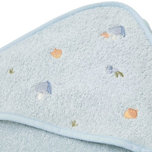 Badcape geborduurd Blue - 100x100 cm kopen? | Little Dutch