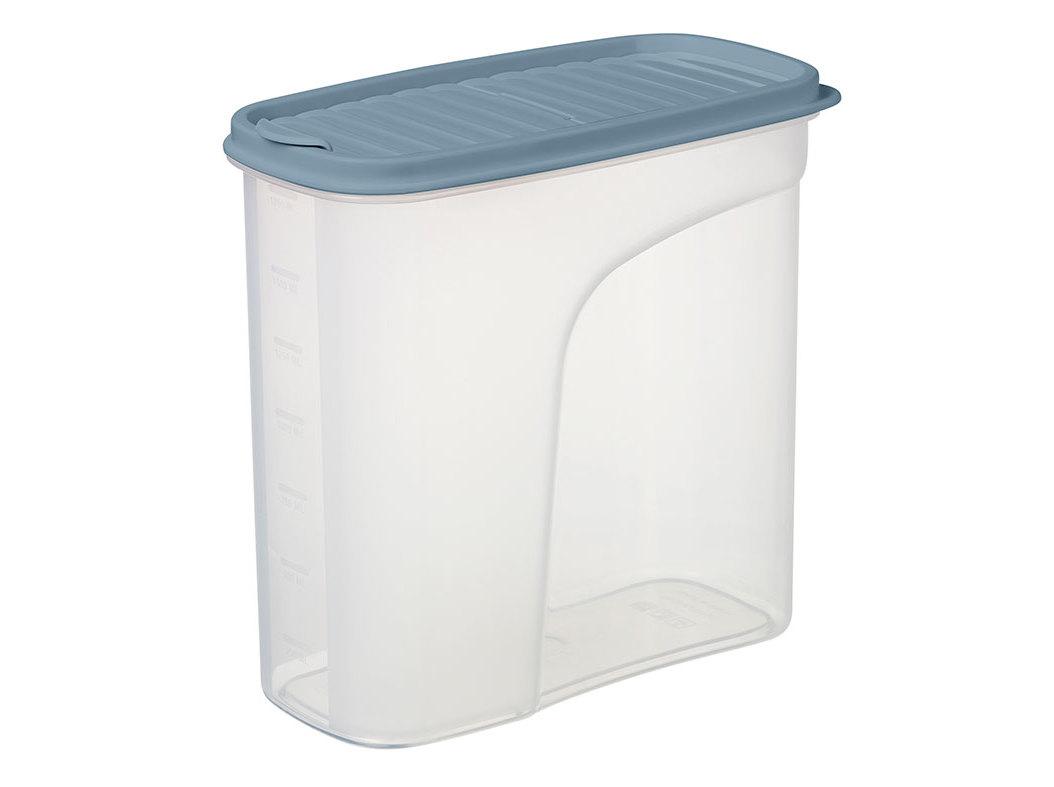 CAIXA EM PLÁSTICO OVAL ACTUEL TRANSPARENTE / AZUL 1.8L