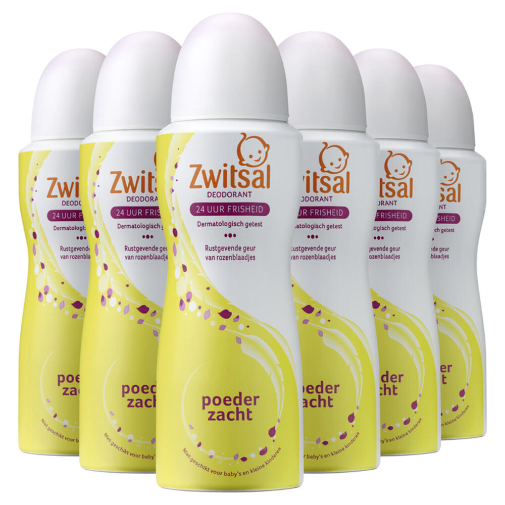 6x Zwitsal Deodorant Poederzacht100 ml