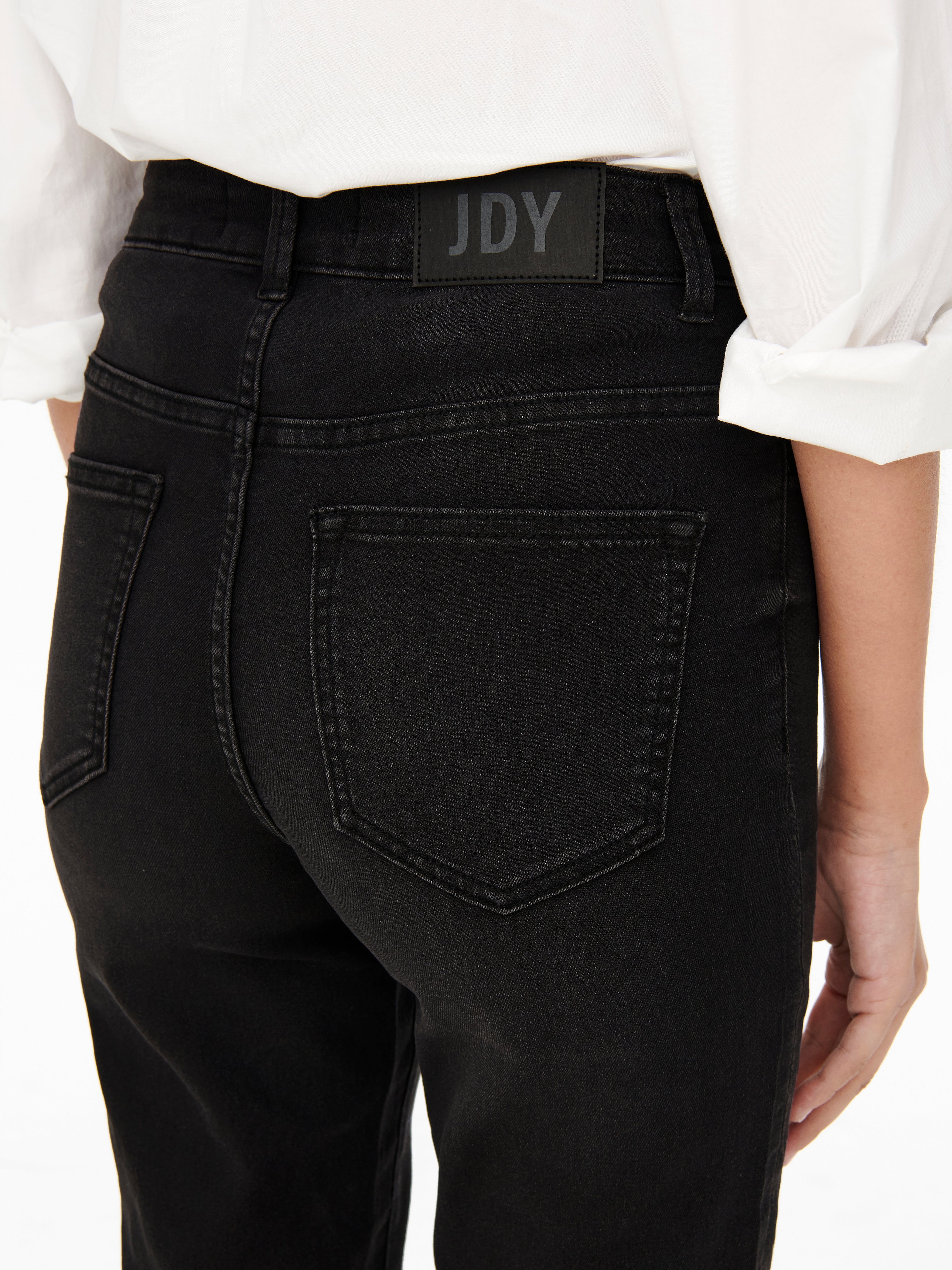 JDYTULGA Hohe Taille Skinny Fit Jeans Dark Grey Denim