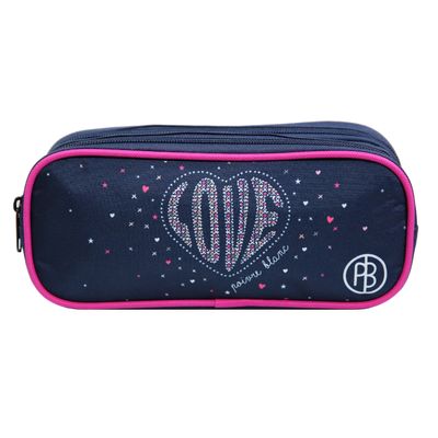 Trousse rectangulaire Poivre Blanc - 2 compartiments - bleu - Bagtrotter