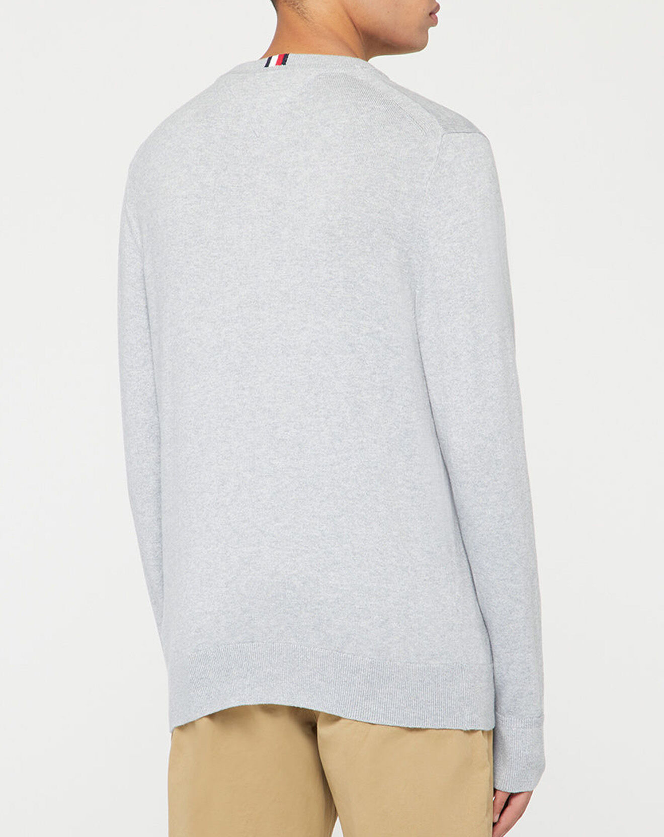Tommy Hilfiger Pull en Cachemire mélangé Pima gris clair