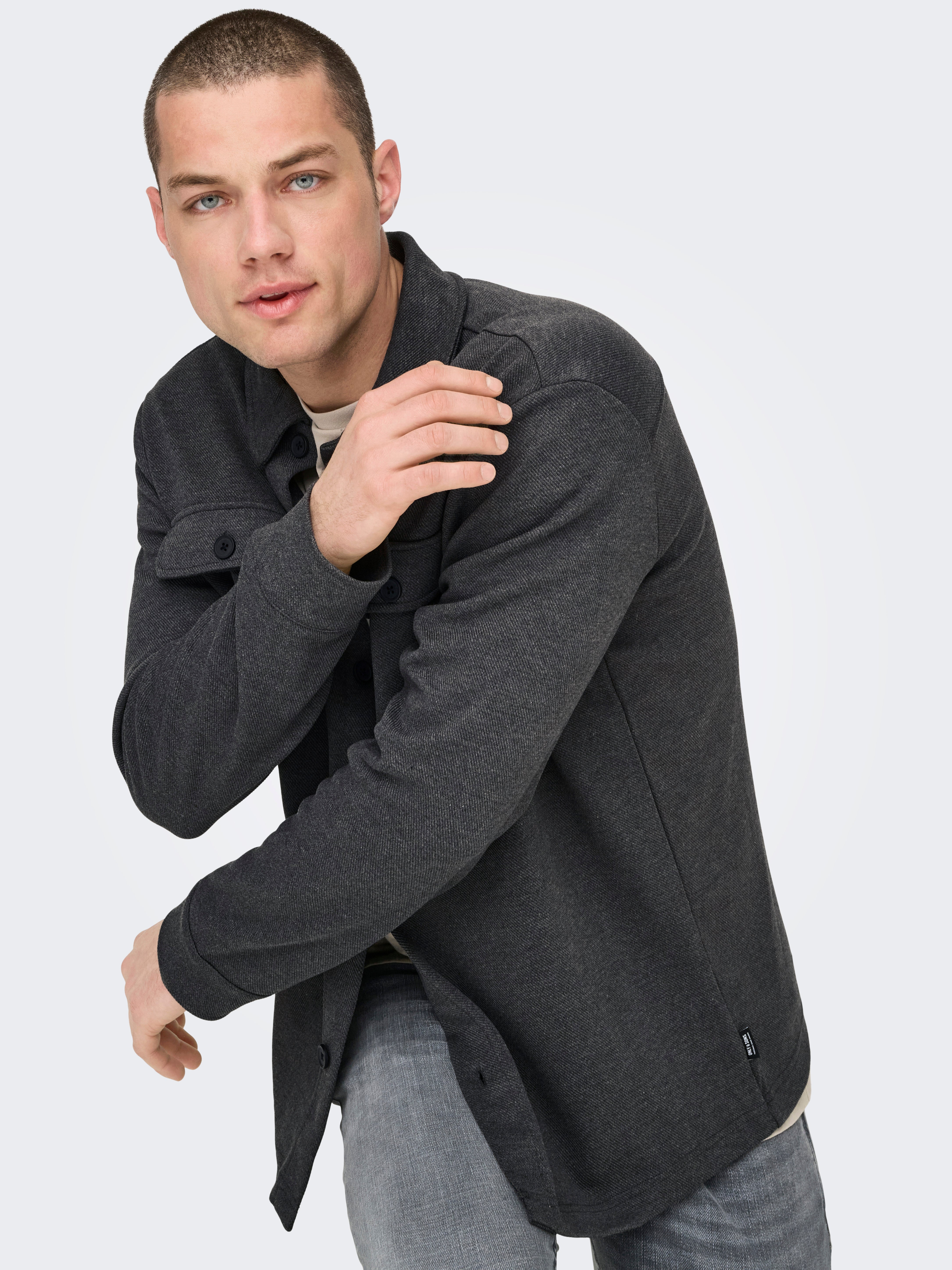 ONSNEWKODYL Hemd Dark Grey Melange
