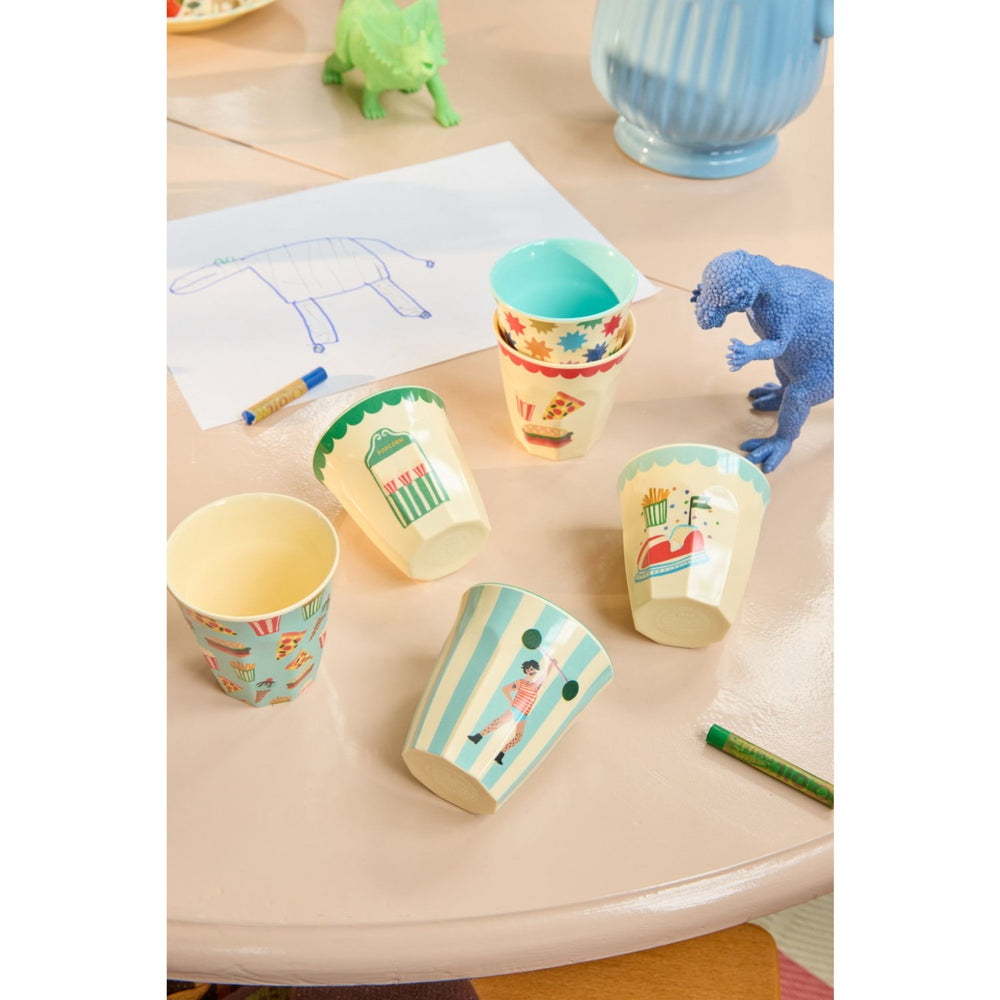 Køb Rice Fun Fair Print Mint Melamine Kopper Small 6 Pak