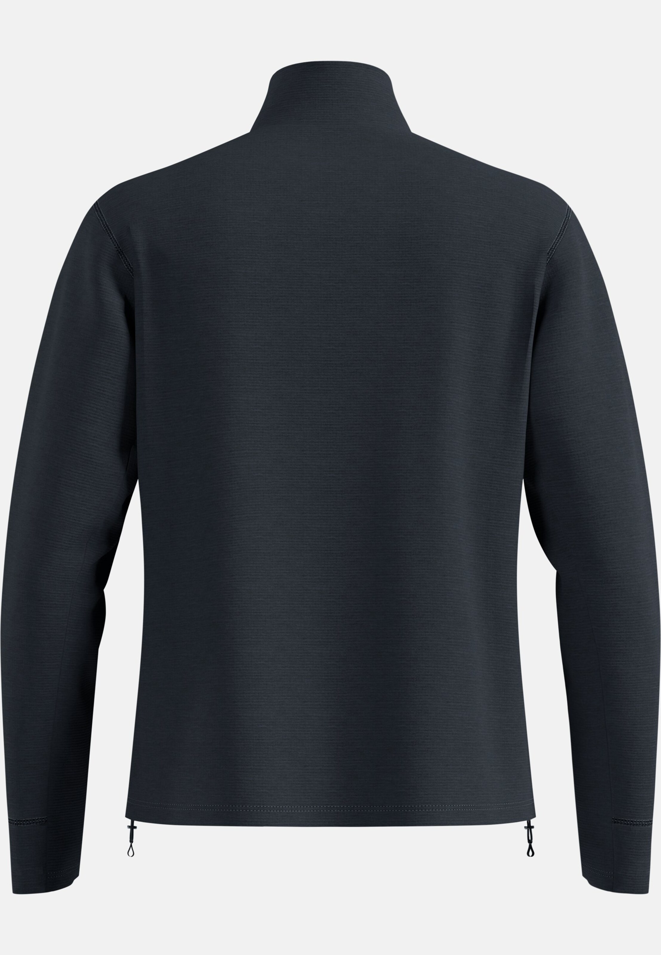 Essentials Multisport Mid Layer aus Grid-Fleece mit Halbreissverschluss in black melange