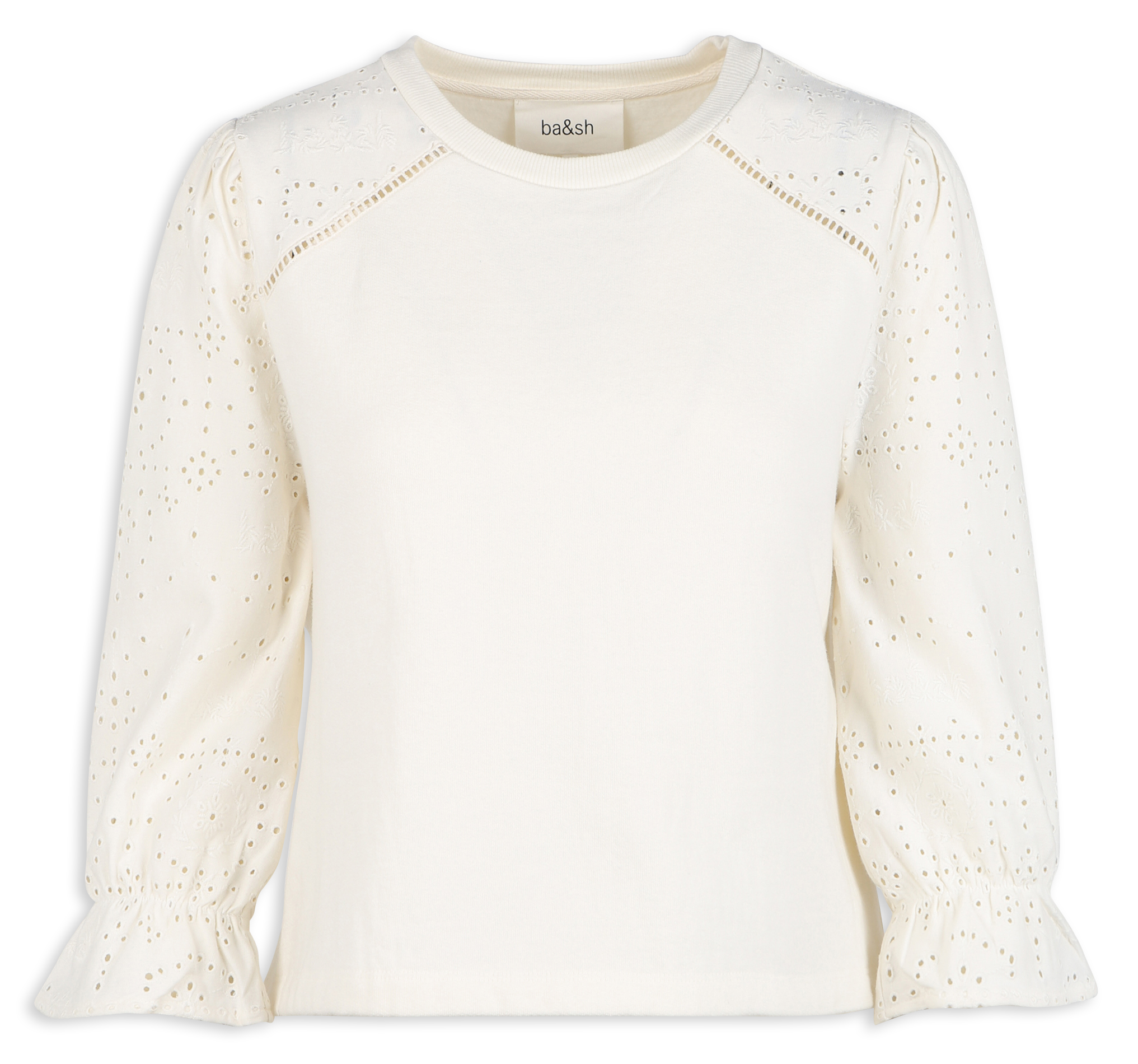 LUCAS - Sweat ample col rond en coton | Beige