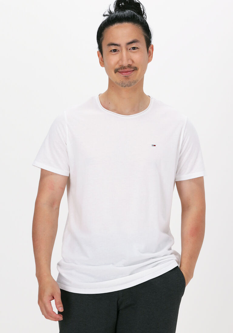TOMMY JEANS witte tommy jeans t-shirt tjm slim jaspe c neck