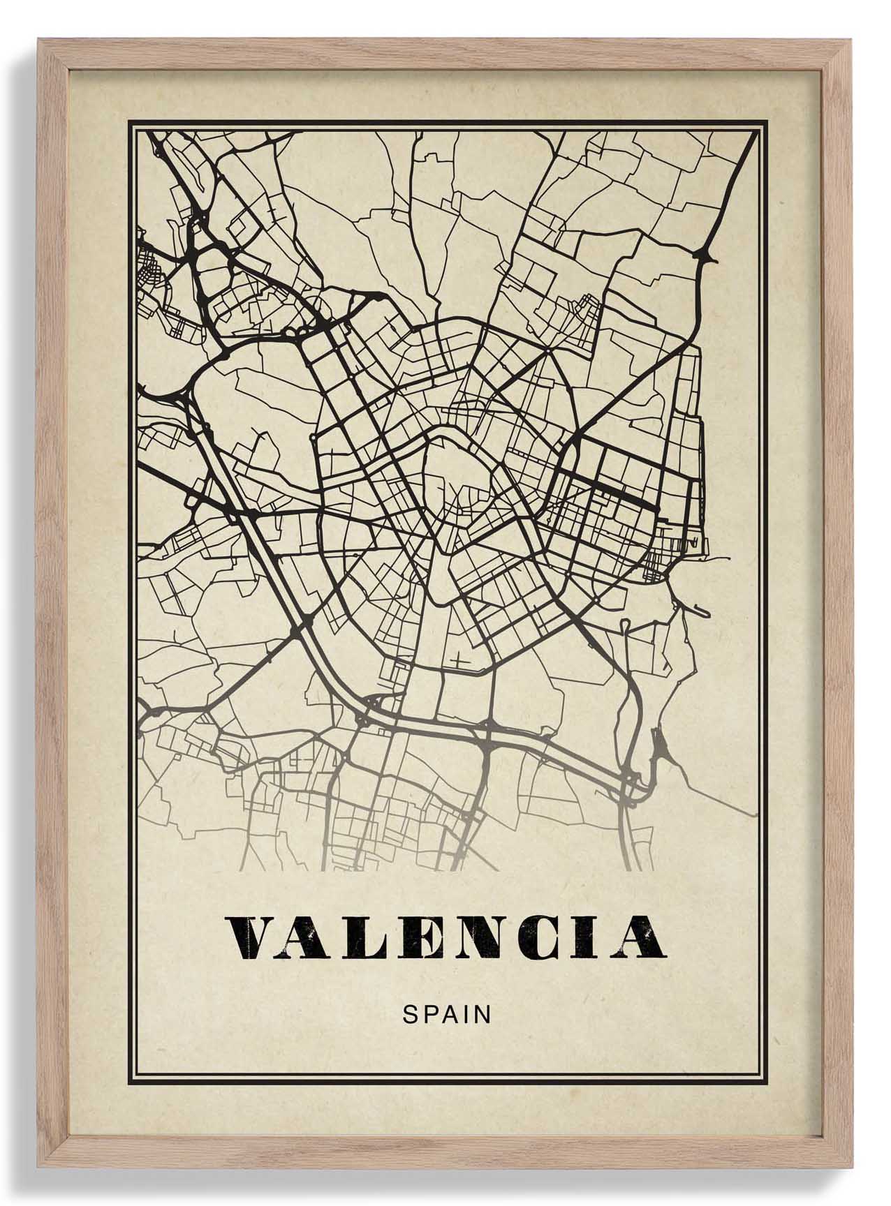 Valencia Stadt Sepia