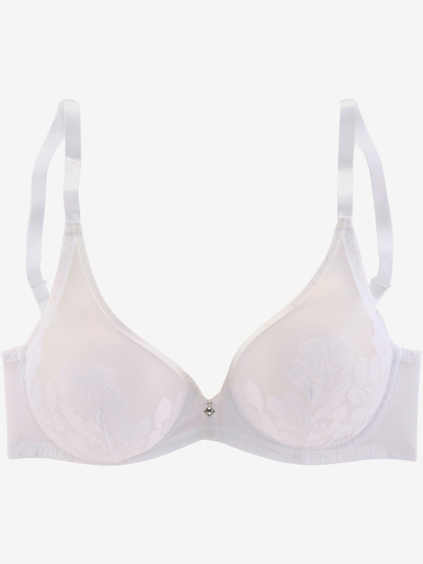 Soutien-gorge à armatures, dentelle légèrement transparente