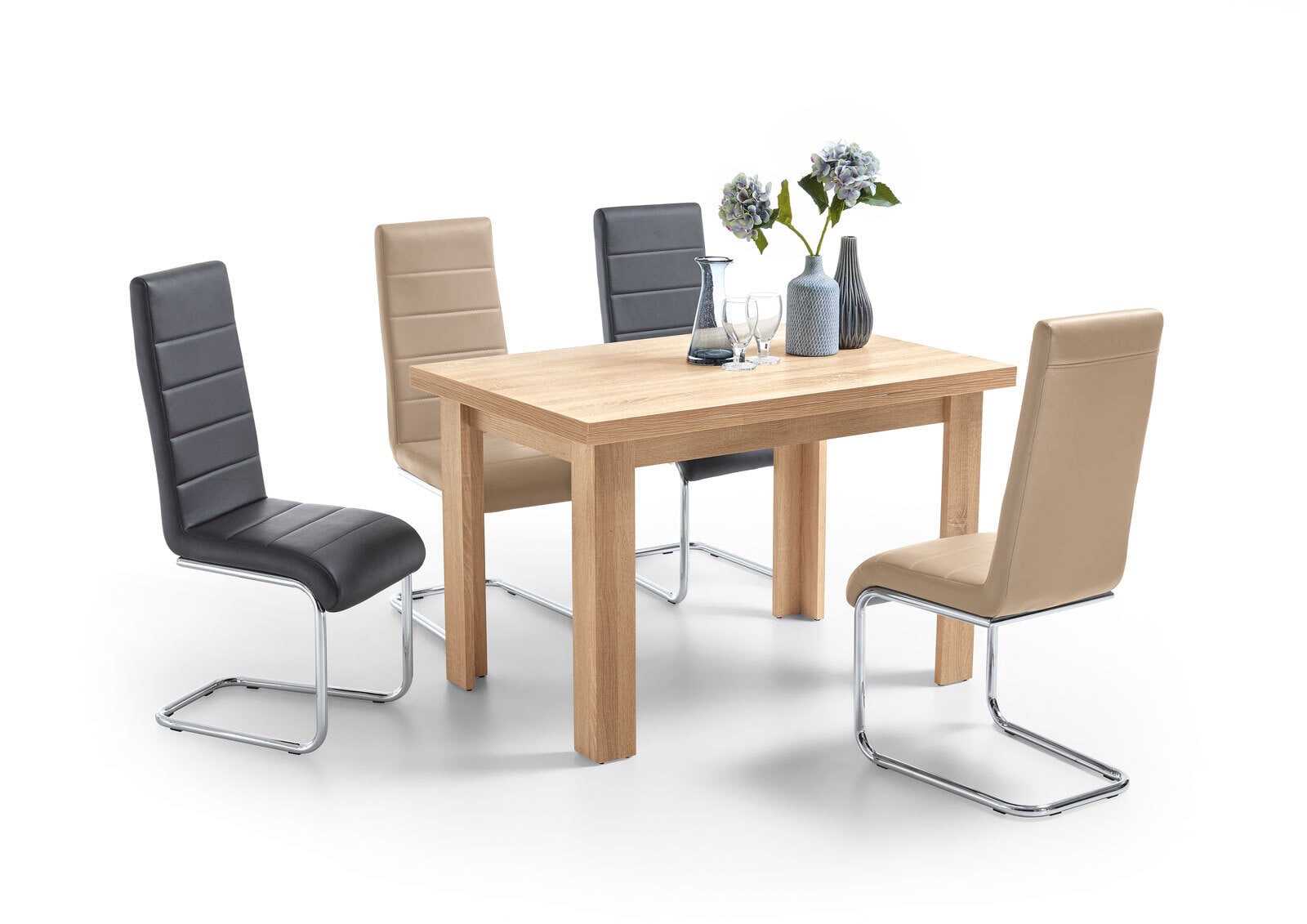 Tisch Longford 120-200x76x80 cm Eiche Sonoma
