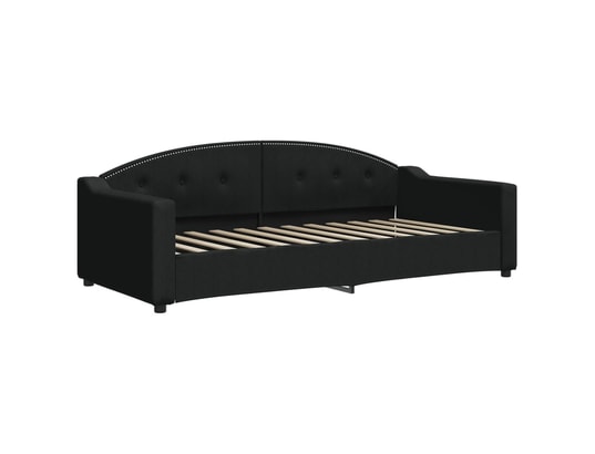 VIDAXL - Lit de jour avec gigogne et tiroirs noir 90x200 cm tissu