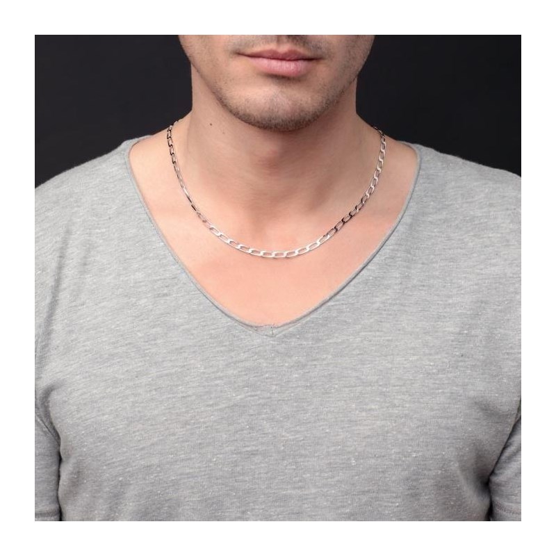 Collier / Chaîne Argent 925 - Maille Cheval - Homme