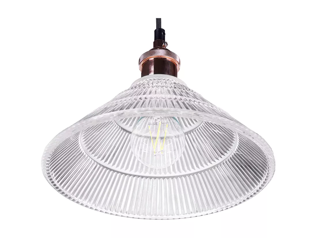 Lampe suspension CURONE Verre Cuivré