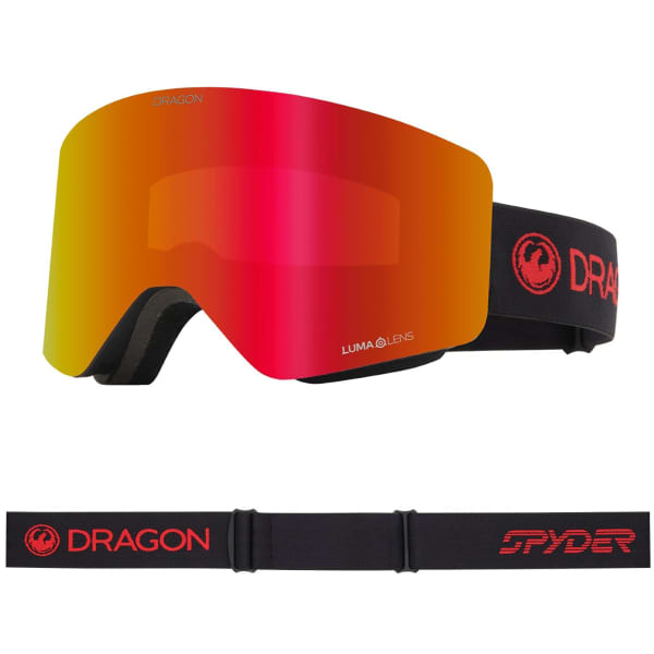 Masque de ski DRAGON R1 OTG BLACKRED/LLREDION+LLLTROSE