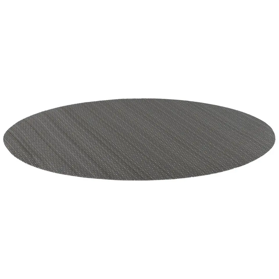 QUVIO Placemat ovaal - 32 x 45 cm - Grijs/bruin - Set van 6