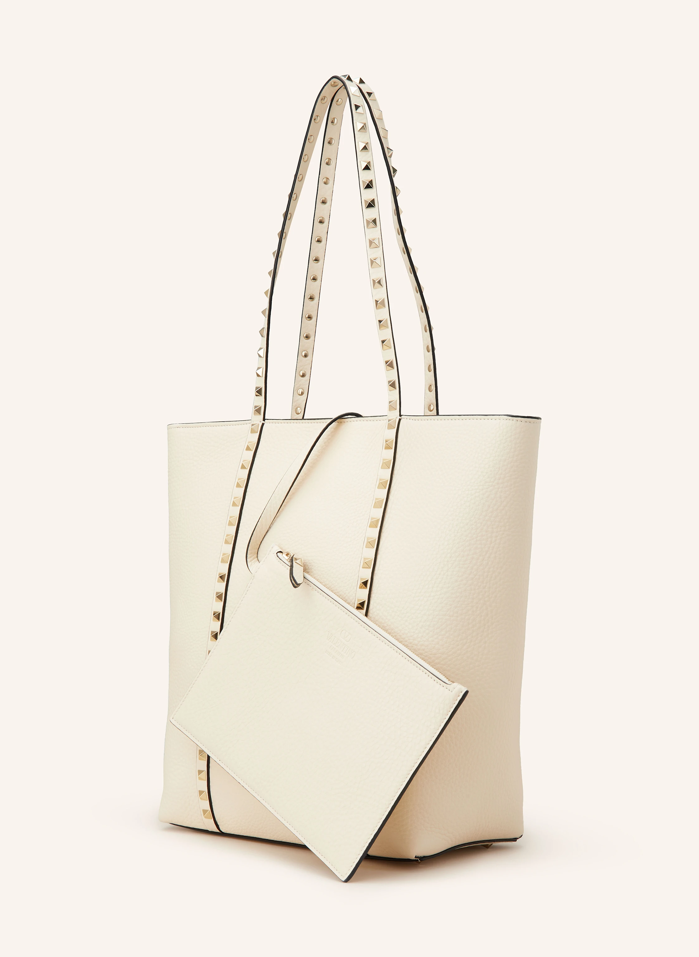 VALENTINO GARAVANI Shopper ROCKSTUD mit Pouch und Nieten