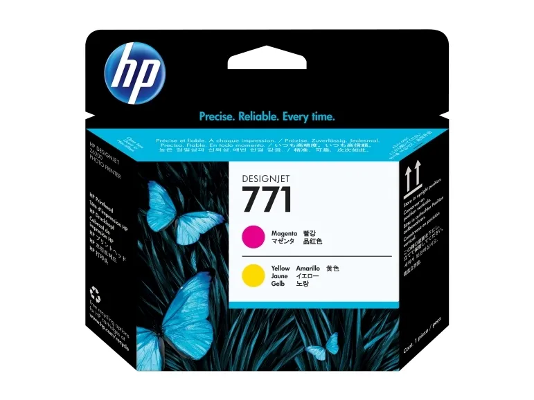 Printhoved HP 771 CE018A, Magenta/Gul