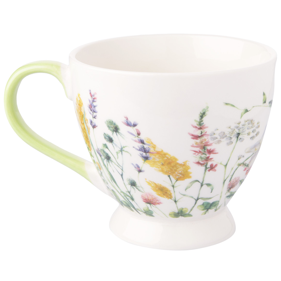 My Home Tasse mit Blumen weiss / bunt