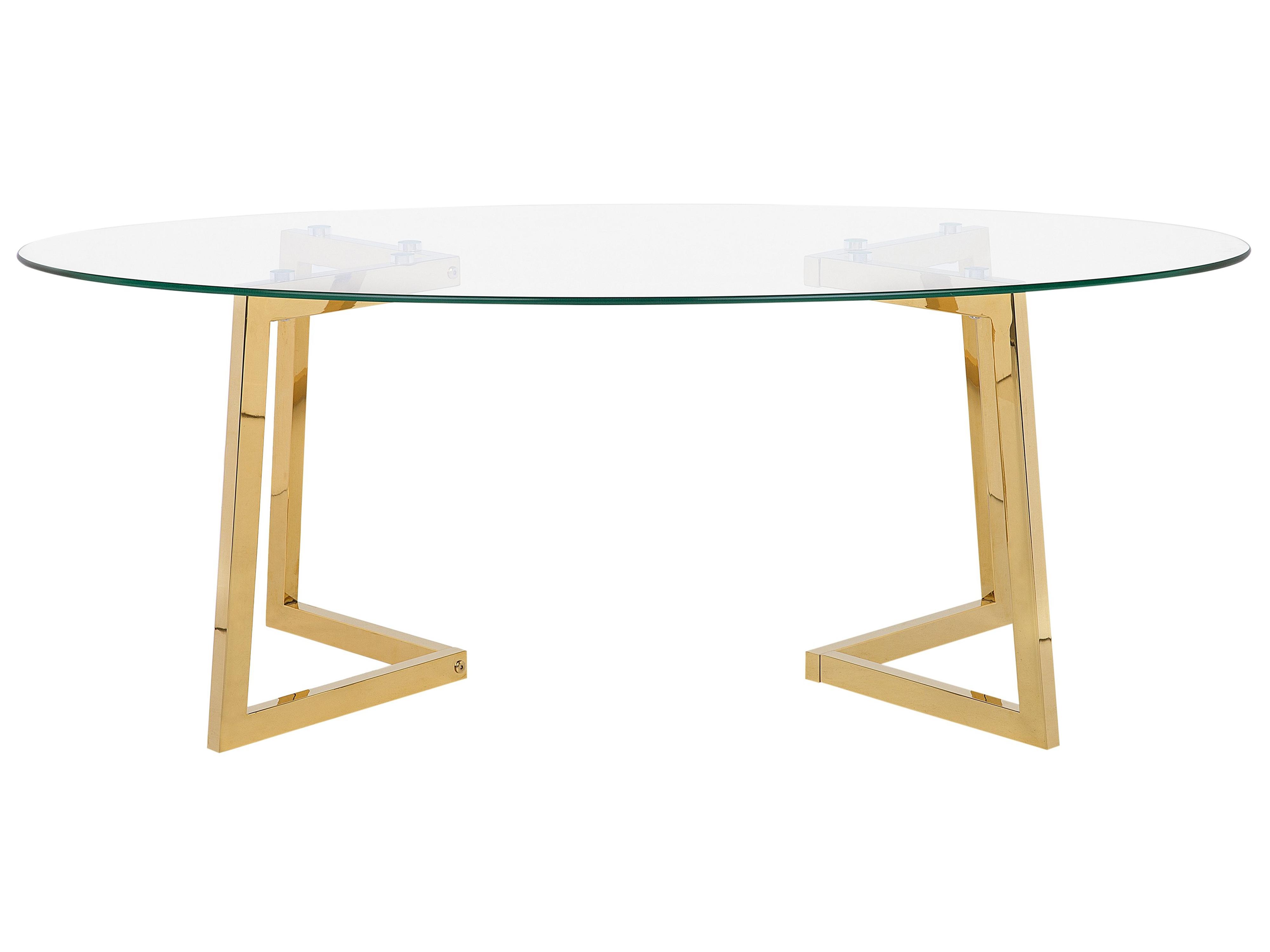 Salontafel FRESNO Glas Goud